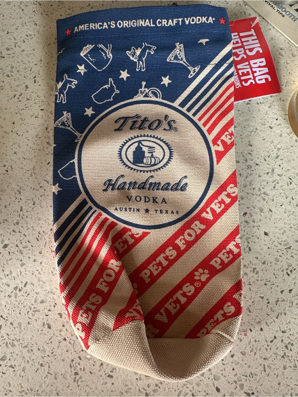 Handmade Vodka Patriotic Red, White & Blue Socks
